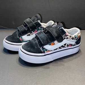 Vans Old Skool V Leopard Floral toddler size 6